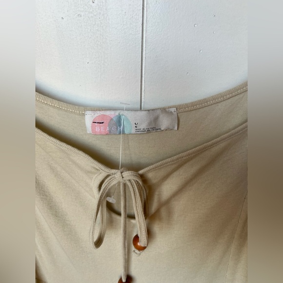 Free People Beach Cream Tiered Ruched Mini Sundress - Picture 4 of 6